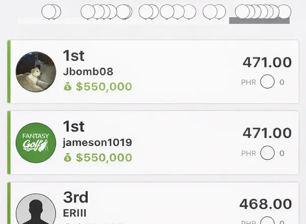 $550,000 Fantasy Golf Millionaire Winner