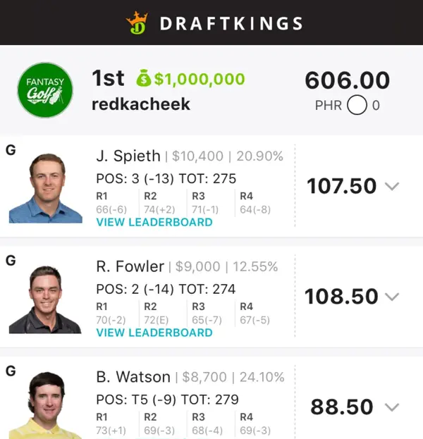 $1,000,000 DraftKings Milly Maker Winner